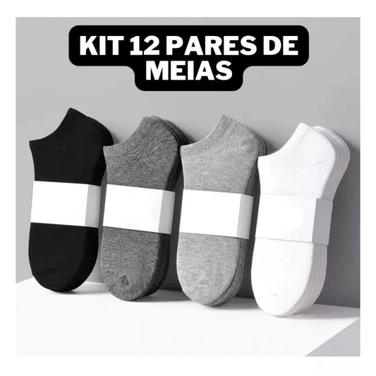 Kit 12 Pares Meia Soquete - frontal